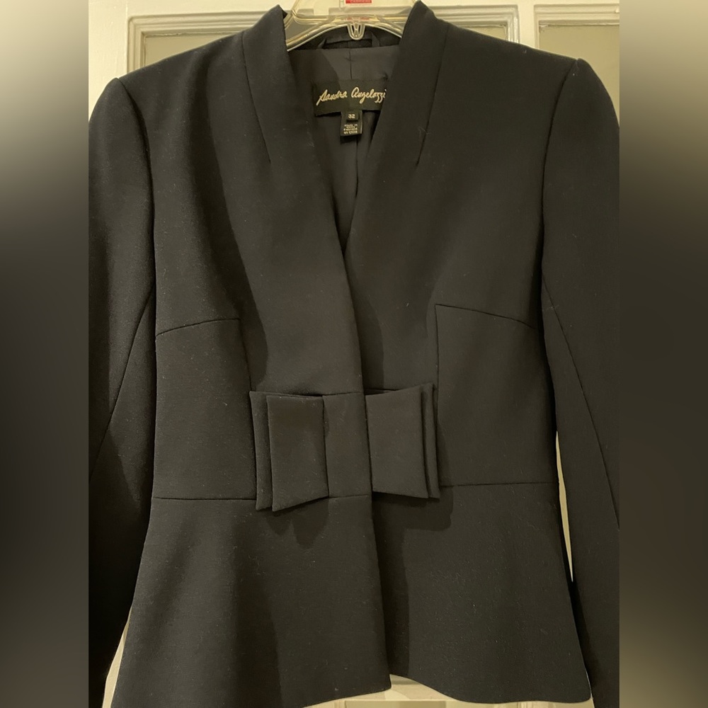 Black blazer with bow